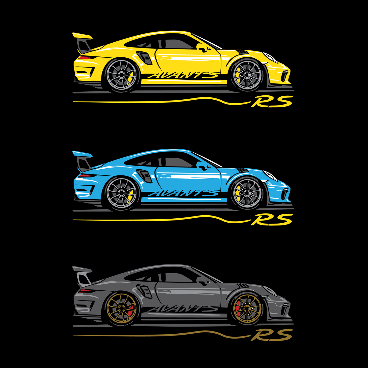 Porsche 911 Gt3 Rs Vector